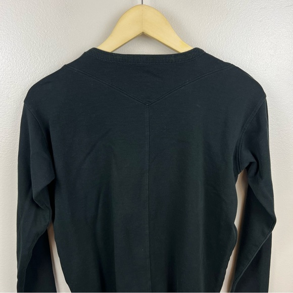Lunya Pima Long Sleeve Crew T-shirt Womens Size Small Black Thumbholes Lounge - Picture 7 of 10